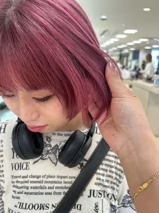 ショート カラー ヘアアレンジ/ベー ジュchiakiのヘアスタイル