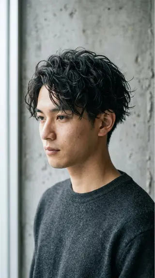 ミディアム パーマ メンズ 🔮メンズ縮毛矯正 メンズパーマ💎竹永のヘアスタイル