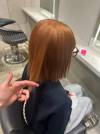 ミディアム 名古屋/落ちる黒 黒染め落としのヘアスタイル