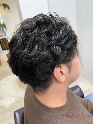 ショート パーマ メンズ 奥野 理香子のヘアスタイル