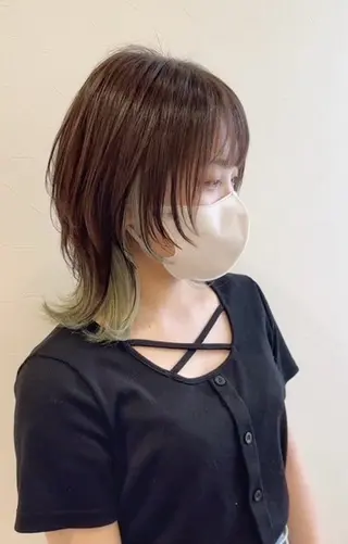 ミディアム カラー 高橋 優実のヘアスタイル