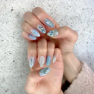 セミロング カラー パーマ ヘアアレンジ メンズ キッズ ネイル マツエク・マツパ Salon Ｋのネイルデザイン