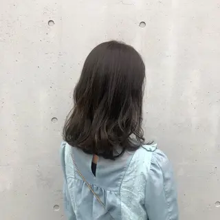 ミディアム カラー ヘアアレンジ 酸性縮毛矯正🧴韓国 レイヤー/髪質改善のヘアスタイル