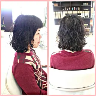 ミディアム パーマ Hair VERDEのヘアスタイル
