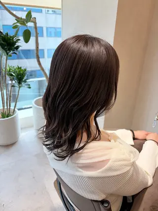 ミディアム カラー 菅原 渚のヘアスタイル