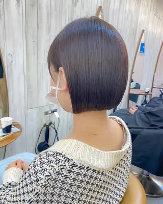 ミディアム カラー ♥️ボブ韓国風ヘア ♥️久保田夢美のヘアスタイル