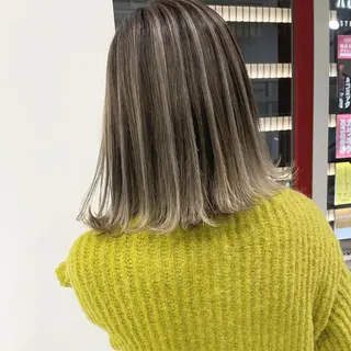 ミディアム カラー タナカ タクヤのヘアスタイル