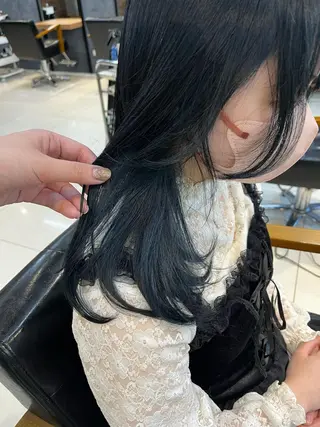 ロング カラー ヘアアレンジ キッズ ネイル マツエク・マツパ 透明感カラー🤎 ゆりのヘアスタイル