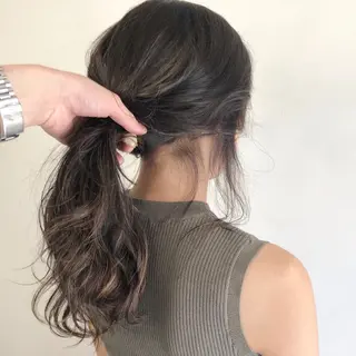 ミディアム カラー カラーモデル募集中 美容室ハピスのヘアスタイル