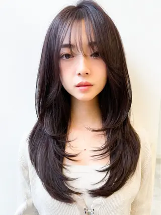 ロング カラー 艶カラー/縮毛矯正/ 鴨川育弥のヘアスタイル
