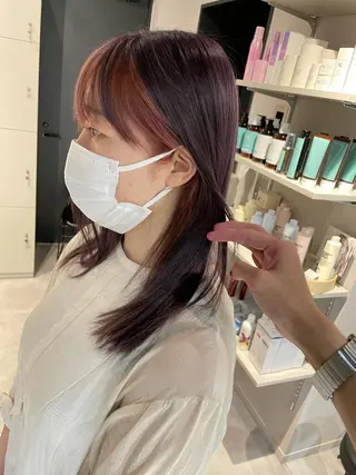 セミロング レイヤー×髪質改善 ×透明感/杉田 圭のヘアスタイル