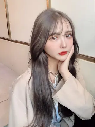 セミロング カラー 顔周り特化/韓国ヘア /レイヤー/吉野幸大のヘアスタイル