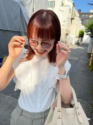 ミディアム カラー eri kinjoのヘアスタイル