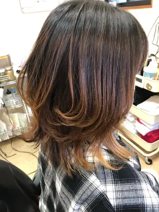 ミディアム 石塚 浩のヘアスタイル