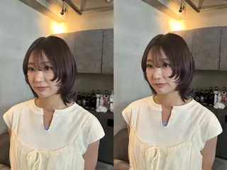 ショート カラー MOE レイヤー/新宿三丁目のヘアスタイル