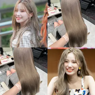 ロング カラー ヘアアレンジ キッズ 🎀韓国レイヤー YURINA🎀のヘアスタイル