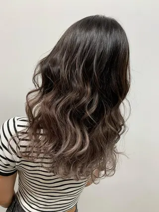 セミロング カラー 天野 開のヘアスタイル
