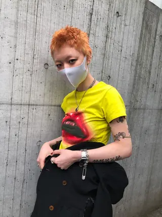 ショート カラー ミヤギ リュウキのヘアスタイル