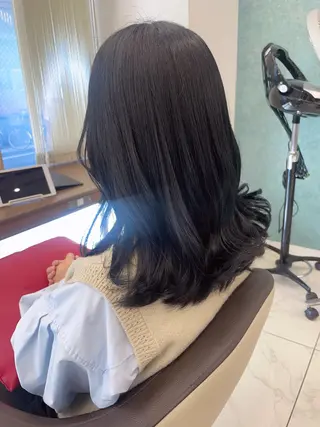 ミディアム カラー 店長福島成美/髪質 改善縮毛矯正/カラーのヘアスタイル