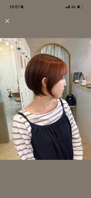 ショート オリーブベージュ/シ ョートボブたまき🧡のヘアスタイル