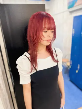 ミディアム カラー GATE. staffのヘアスタイル