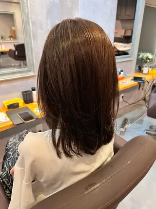 セミロング 🍀艶髪縮毛矯正/ 風殿　滉太🍀のヘアスタイル