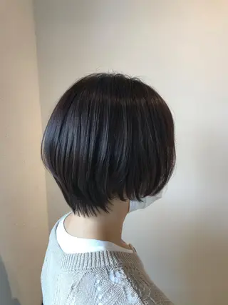 ショート カラー ニュアンスパーマ/ レイヤー/茶屋町のヘアスタイル