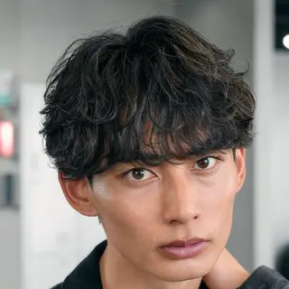 パーマ メンズ 小野 隼士のヘアスタイル