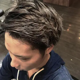 ショート カラー パーマ ヘアアレンジ メンズ kobayashi $hogoのヘアスタイル