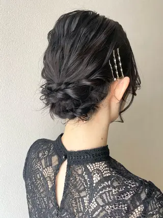 ミディアム ヘアアレンジ 沢田 瞳のヘアスタイル