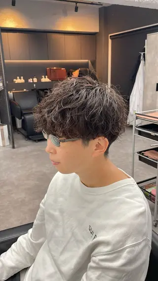 ショート パーマ ヘアアレンジ メンズ ⚡️王道メンズ⚡️ 北千住駅近！のヘアスタイル