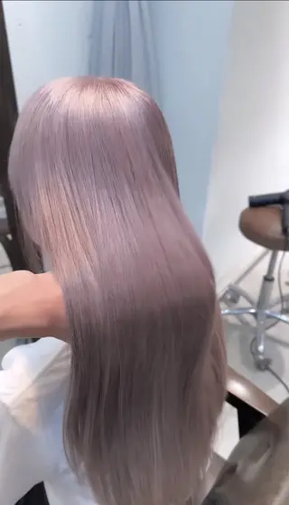 ロング カラー パーマ ヘアアレンジ メンズ ブリーチカラー🤍 颯馬🐈‍⬛のヘアスタイル