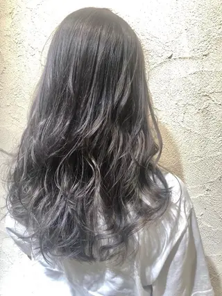 カラー シールエクステ/ ハイトーンカラーのヘアスタイル
