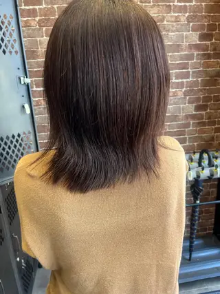 ミディアム カラー パーマ ヘアアレンジ メンズ キッズ ネイル マツエク・マツパ アイブロウ 久木原 ゆりのヘアスタイル