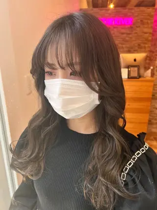 セミロング カラー ヘアカラー&縮毛矯正 STAR☆RIVERのヘアスタイル