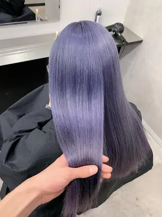 セミロング カラー 🦄ハイトーンカラー 🦄まるおしょうのヘアスタイル