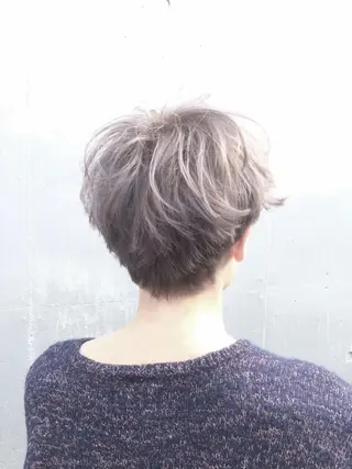 ショート カラー パーマ ヘアアレンジ 野田 修平のヘアスタイル