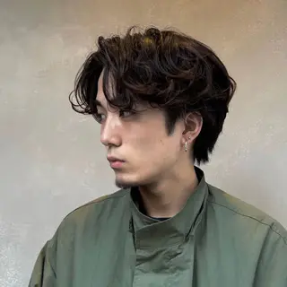 ショート パーマ メンズ メンズヘア/透明感 カラー/ayatoのヘアスタイル