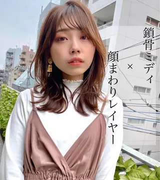ミディアム カラー 似合わせレイヤー 🇰🇷荒木洋文のヘアスタイル