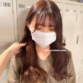 ロング カラー パーマ ヘアアレンジ メンズ キッズ ネイル マツエク・マツパ アイブロウ 透明感カラー・レイヤ ー🎀amika🎀のヘアスタイル