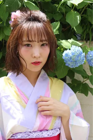 ミディアム ヘアアレンジ 前田 裕介のヘアスタイル