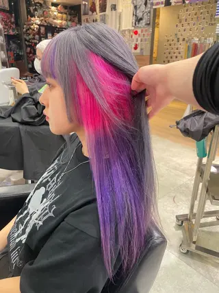 ロング カラー 似合わせカット/ デザインカラー🦄のヘアスタイル