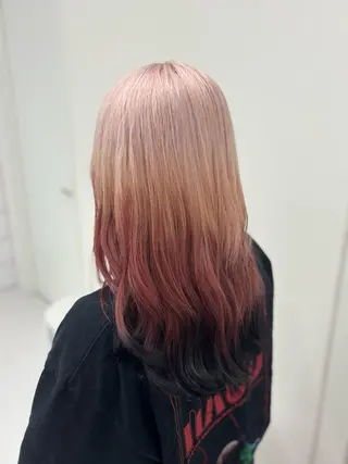 セミロング カラー パーマ&ブリーチ /飯牟田/GEAR.のヘアスタイル