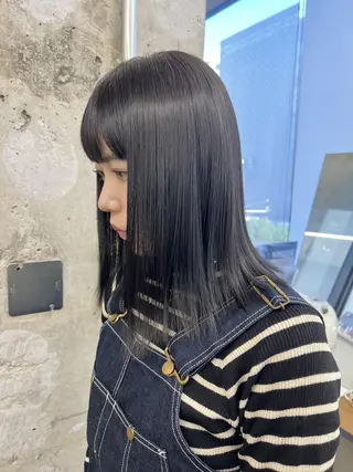 ミディアム カラー パーマ ヘアアレンジ ヘアケア特化型サロン newi 梅田のヘアスタイル