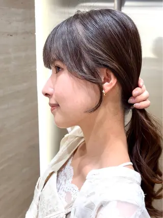 ミディアム 前髪・顔周りカット☆ あらいみゆのヘアスタイル