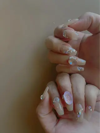 セミロング めぐみのネイルサロン スタッフ練習のネイルデザイン