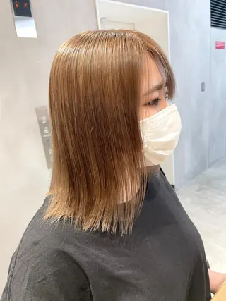 ミディアム カラー ハイトーン×レイヤー ／遠藤将太のヘアスタイル