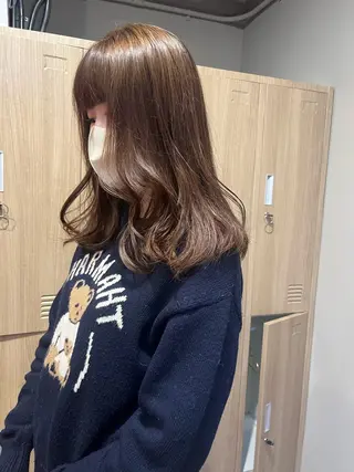 カラー レイヤーカット🍏 オリーブ/ののかのヘアスタイル