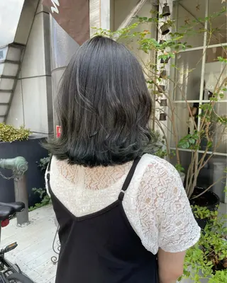 ミディアム カラー 【完全個室】髪質改善 暖色カラー/山崎唯奈のヘアスタイル