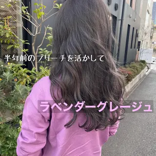 ロング カラー ミヤギ リュウキのヘアスタイル
